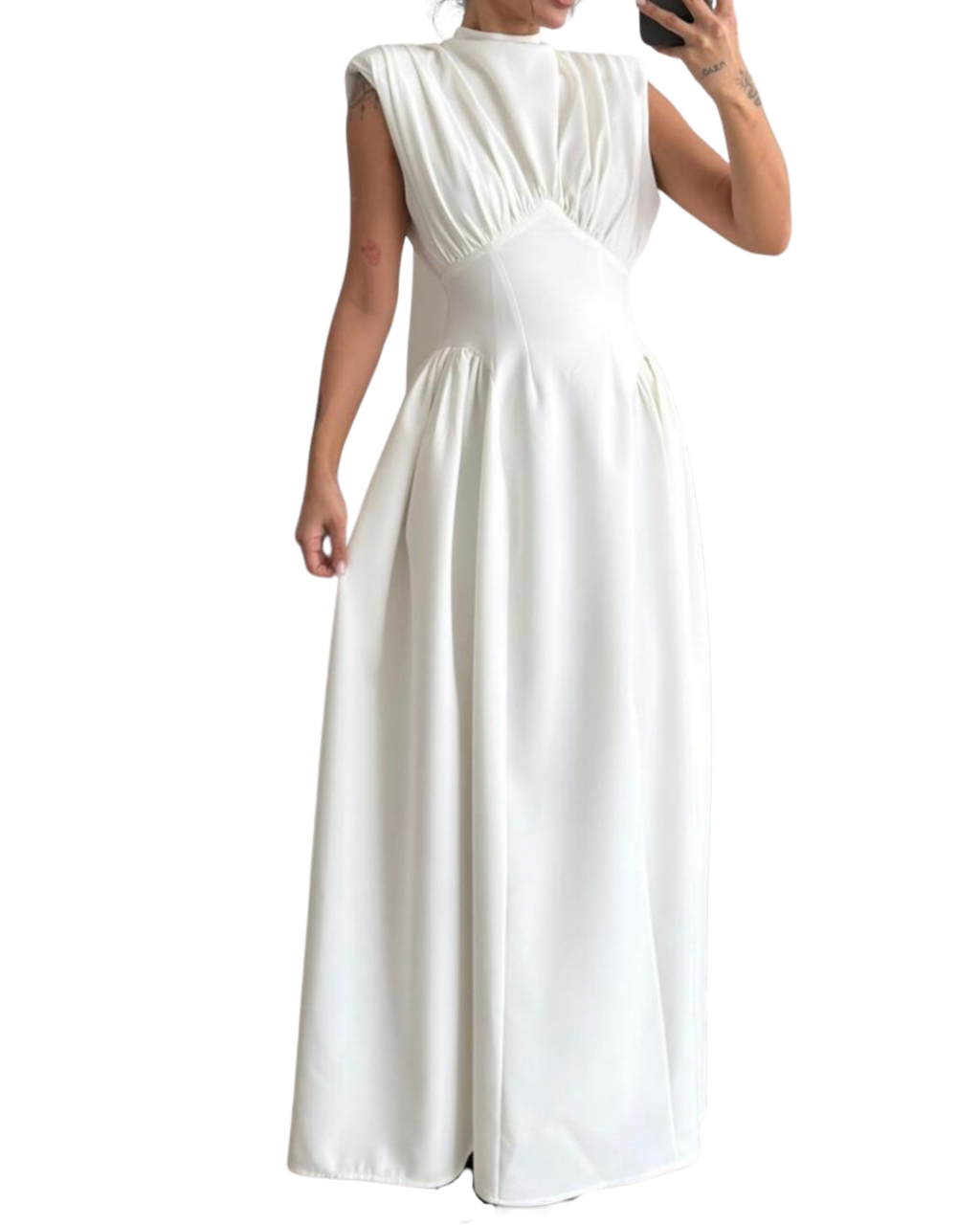 Lou Padded Waist-Fitted Dress