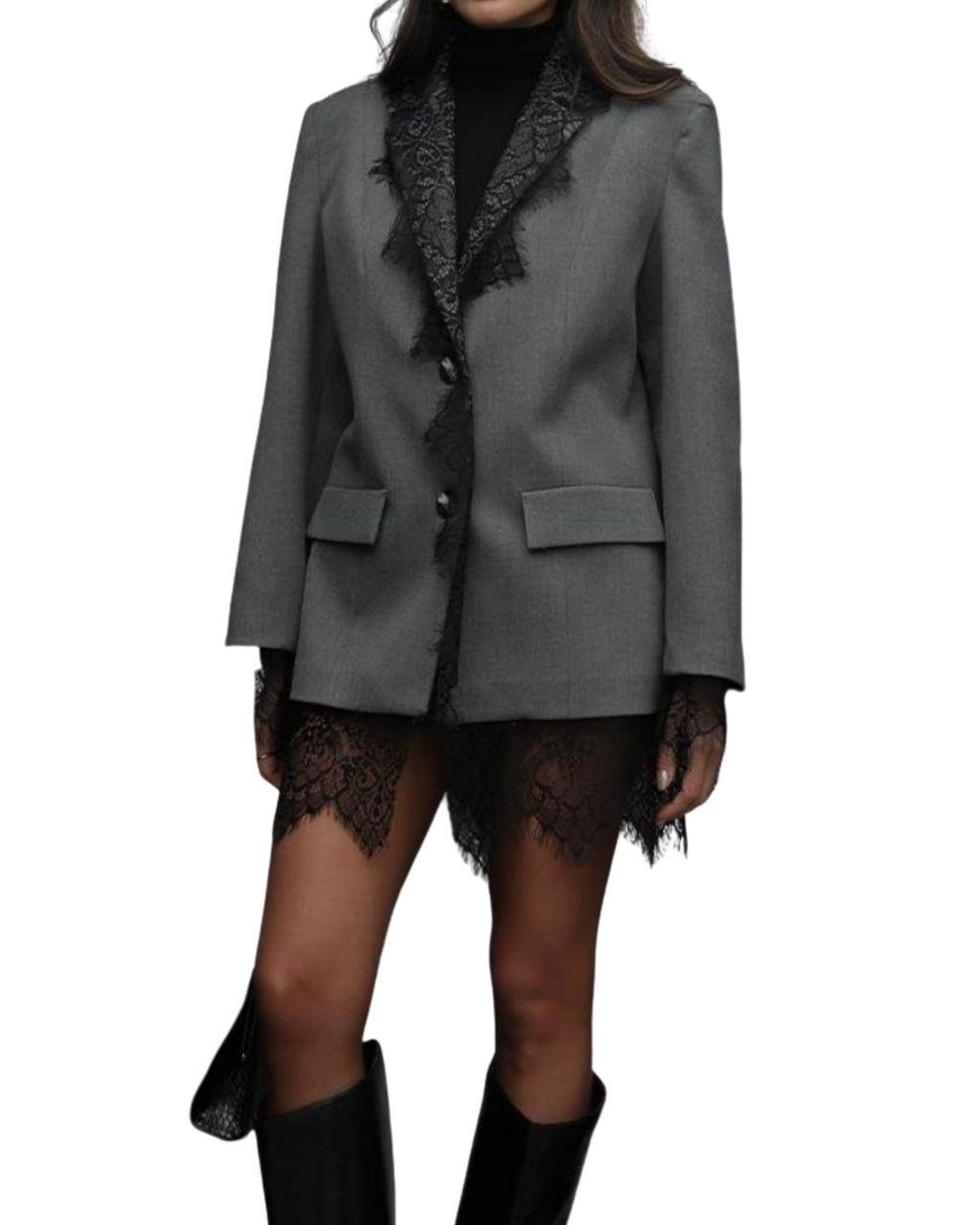Blazer with lace