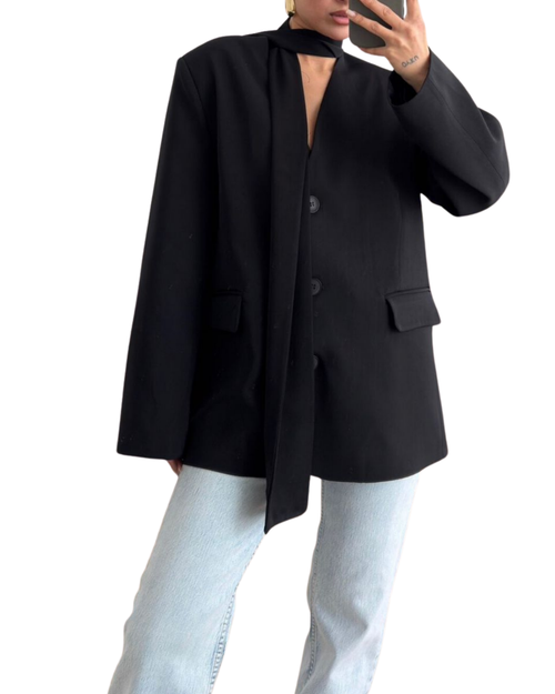 Belted V-Neck Jacket