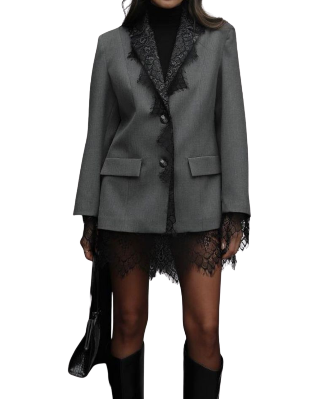 Blazer with lace