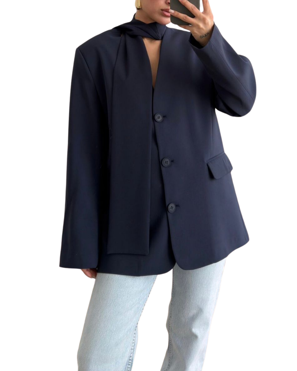 Belted V-Neck Jacket