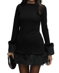 Fur Trim Dress