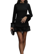 Fur Trim Dress