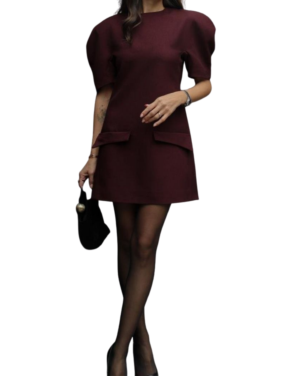 Padded Shoulder Dress