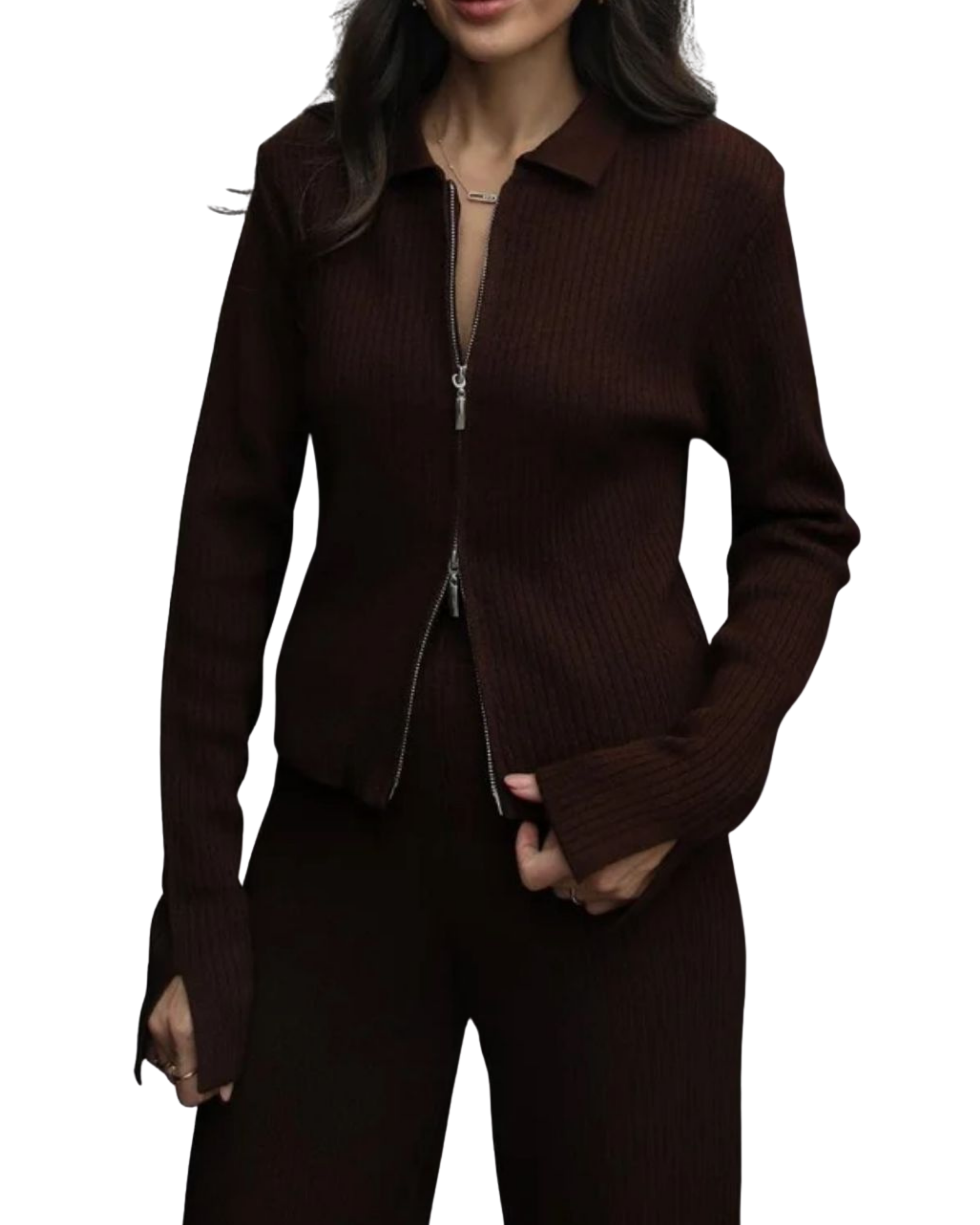 Knitted Set With Zipper