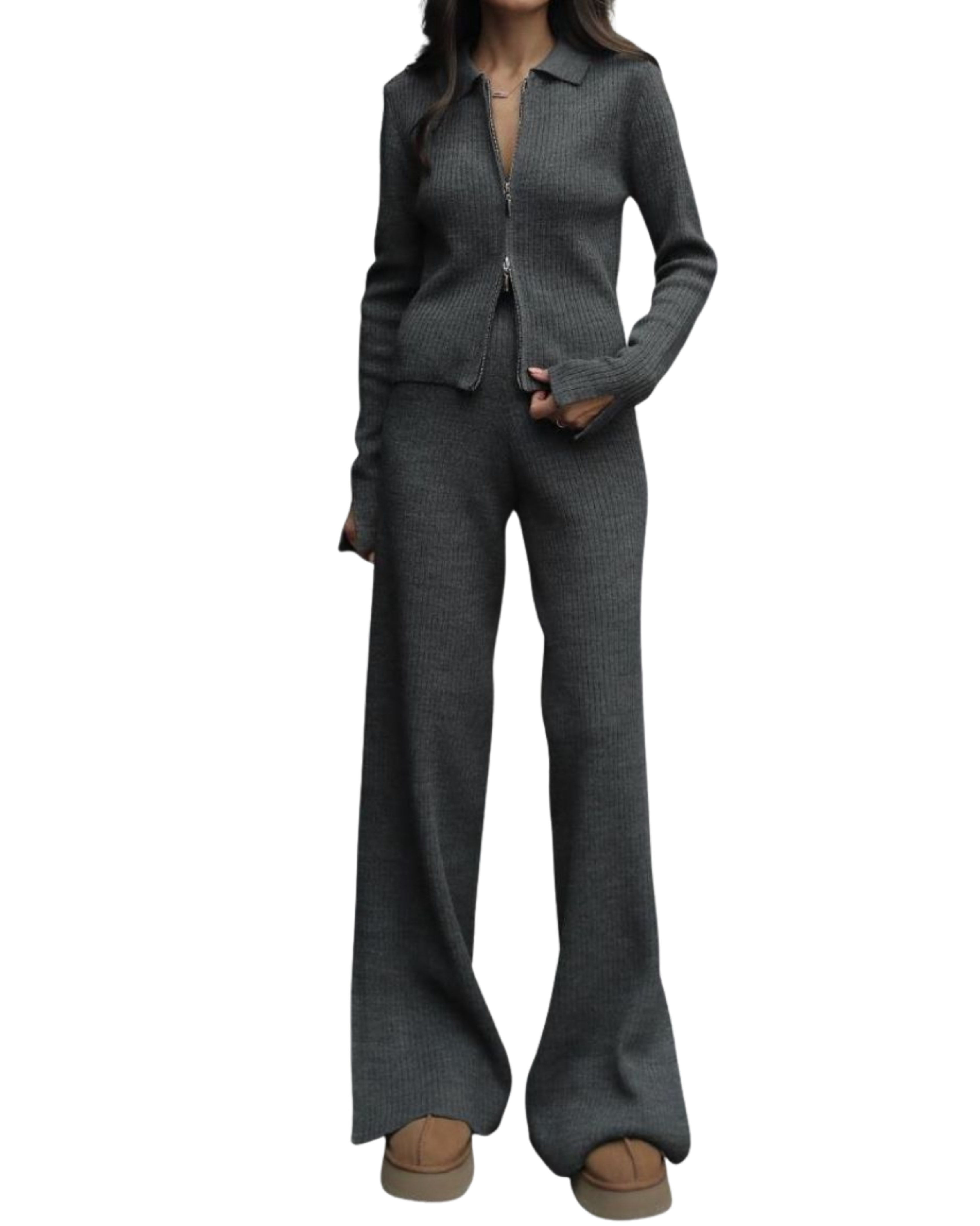 Knitted Set With Zipper