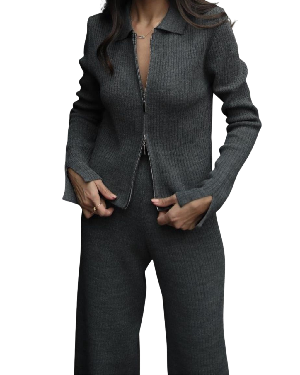 Knitted Set With Zipper