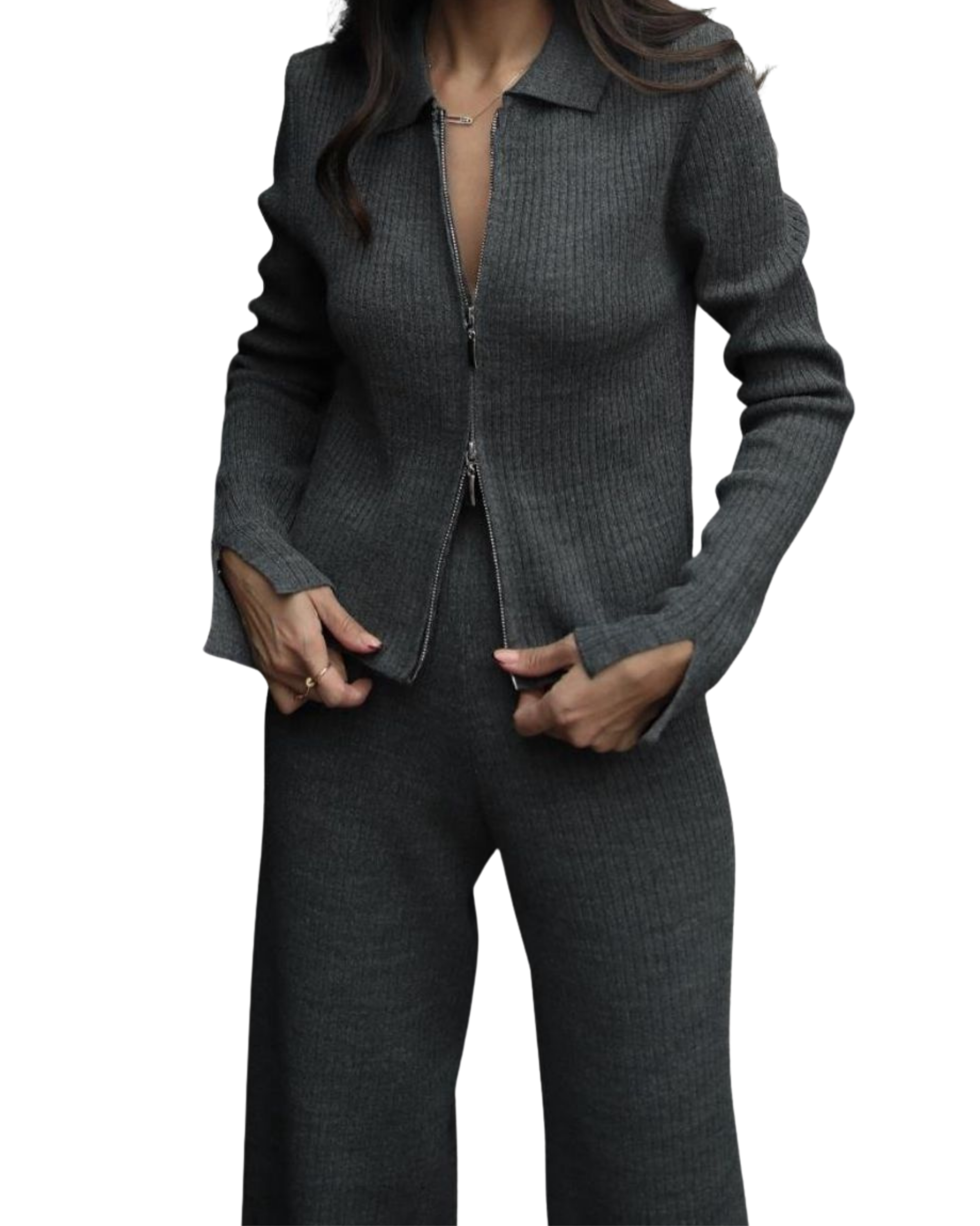 Knitted Set With Zipper