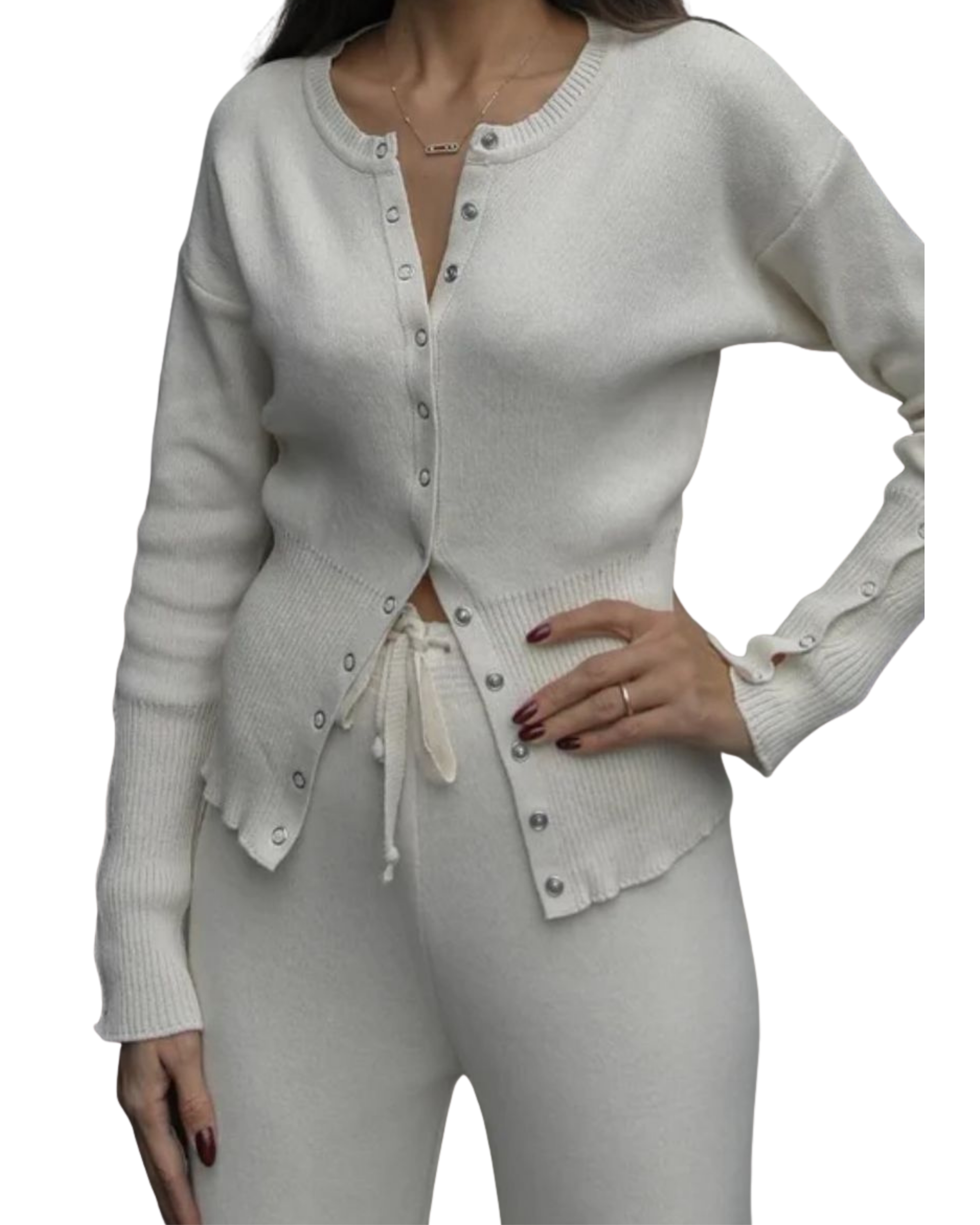 Knitted Set With Buttons