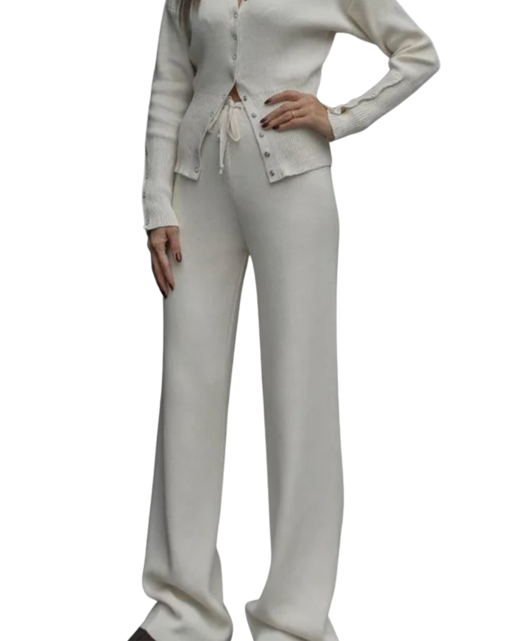 Πλεκτό Σετ με Κουμπιά