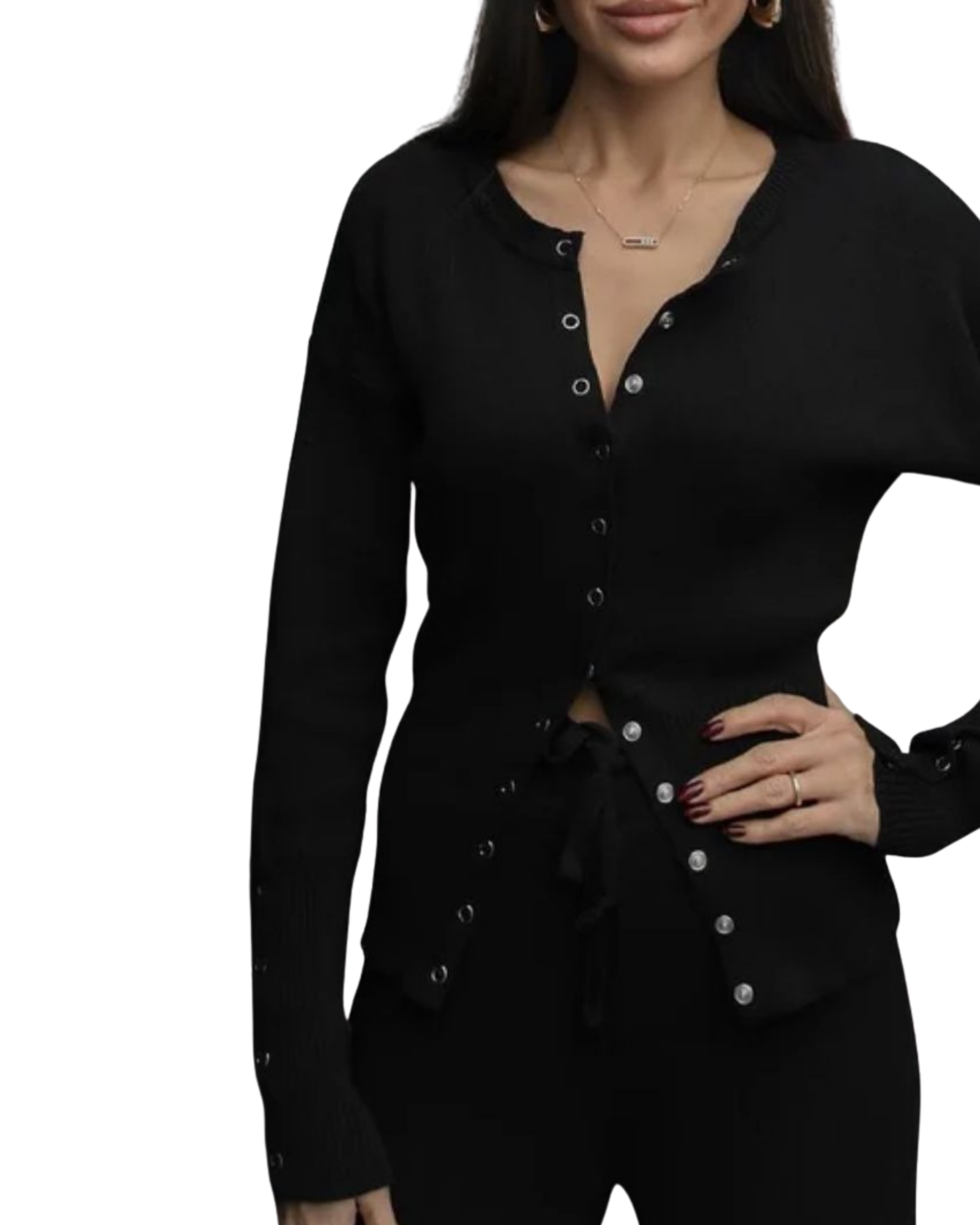 Knitted Set With Buttons