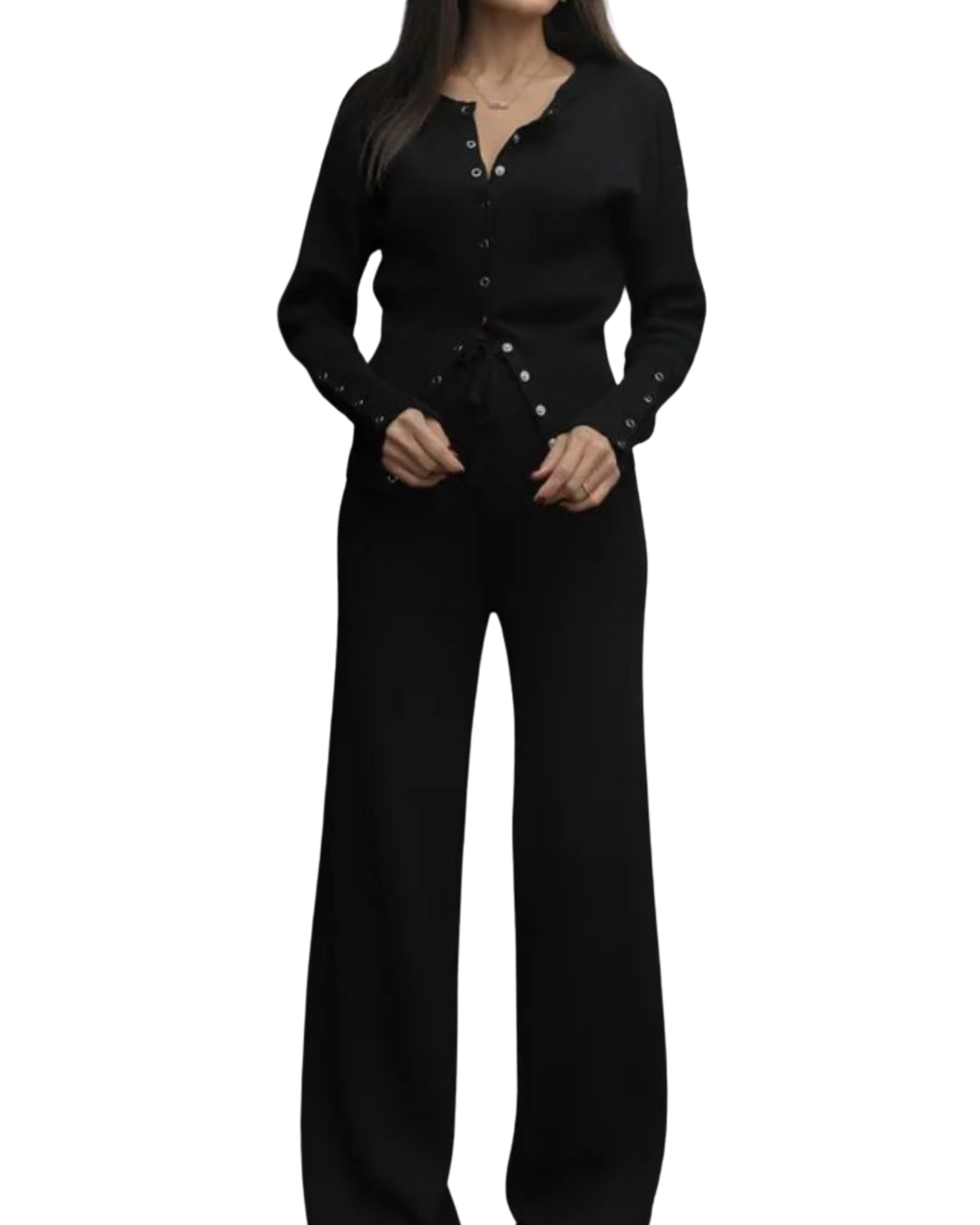 Knitted Set With Buttons