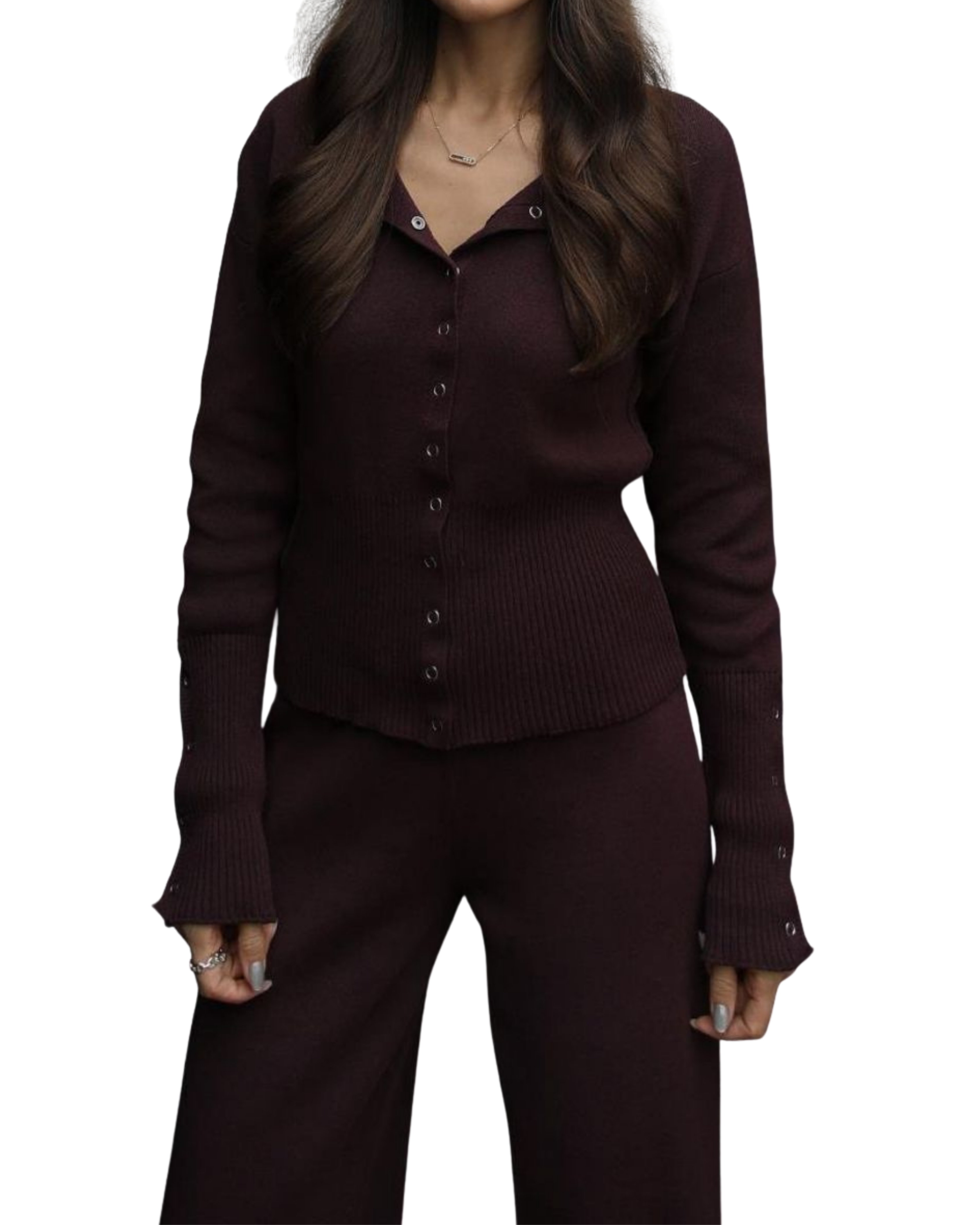 Knitted Set With Buttons